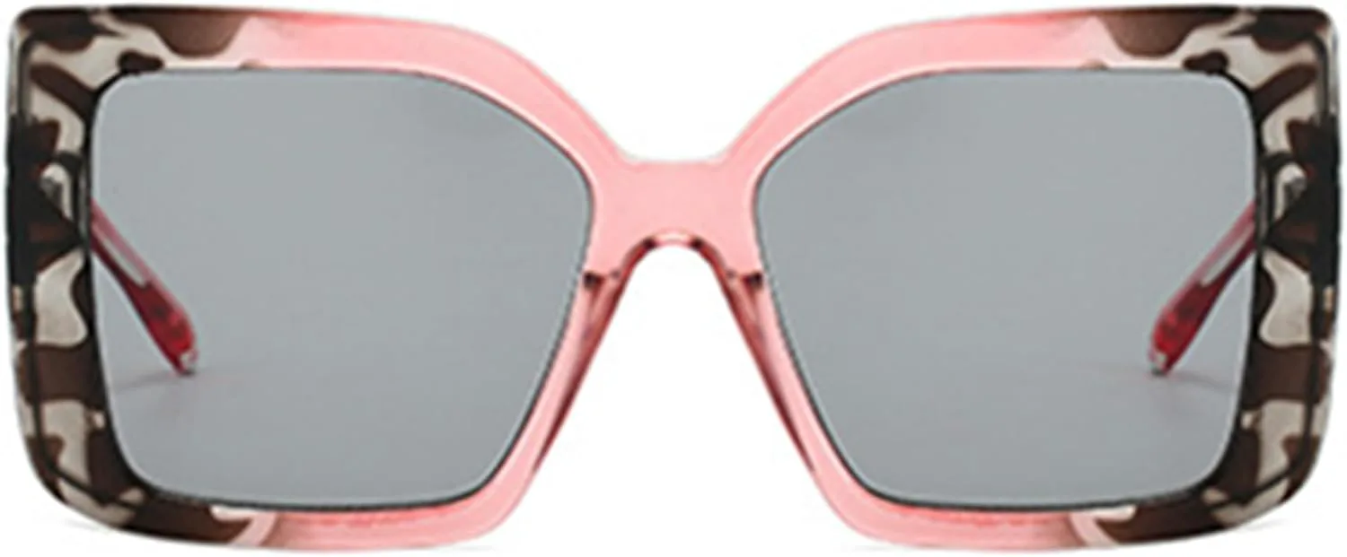 

bullabulling Винтажные большие квадратные солнцезащитные очки для женщин, ретро-солнцезащитные очки больших размеров для женщин с защитой от УФ-излучения UV400, C3