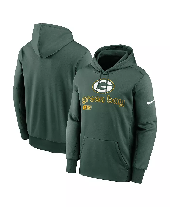 

Мужская зеленая толстовка с капюшоном Performance Green Bay Packers Nike