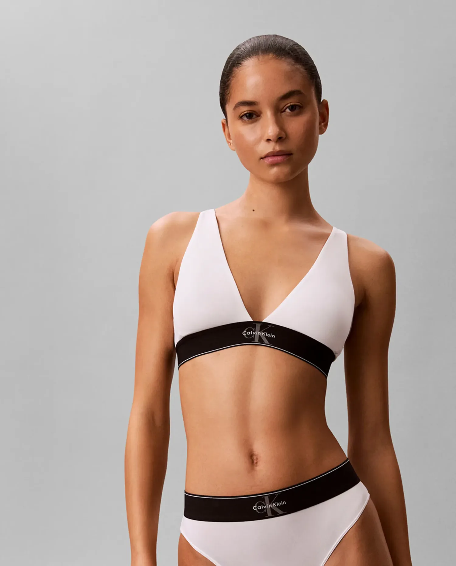 Формованный треугольный бюстгальтер CK GRAPHIC Calvin Klein, белый