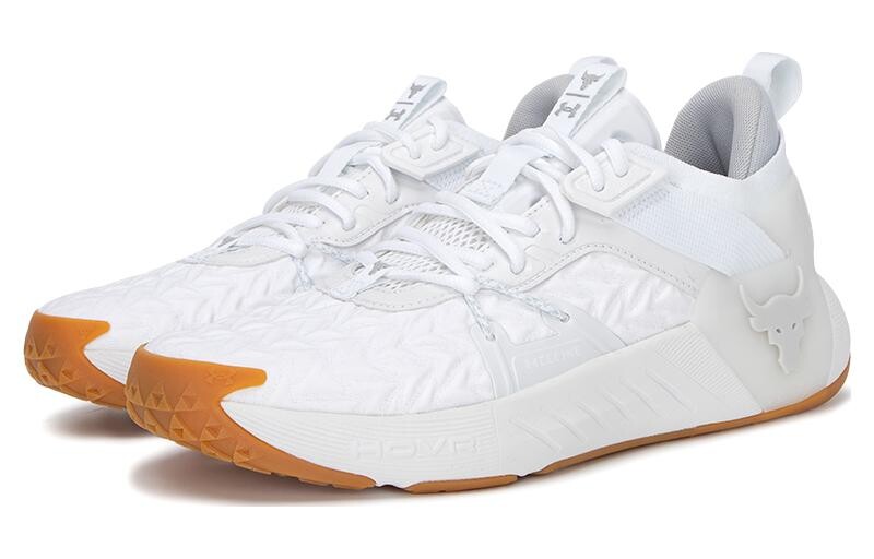 Кроссовки Project Rock 6 мужские низкие серые/белые Under Armour — фото 3