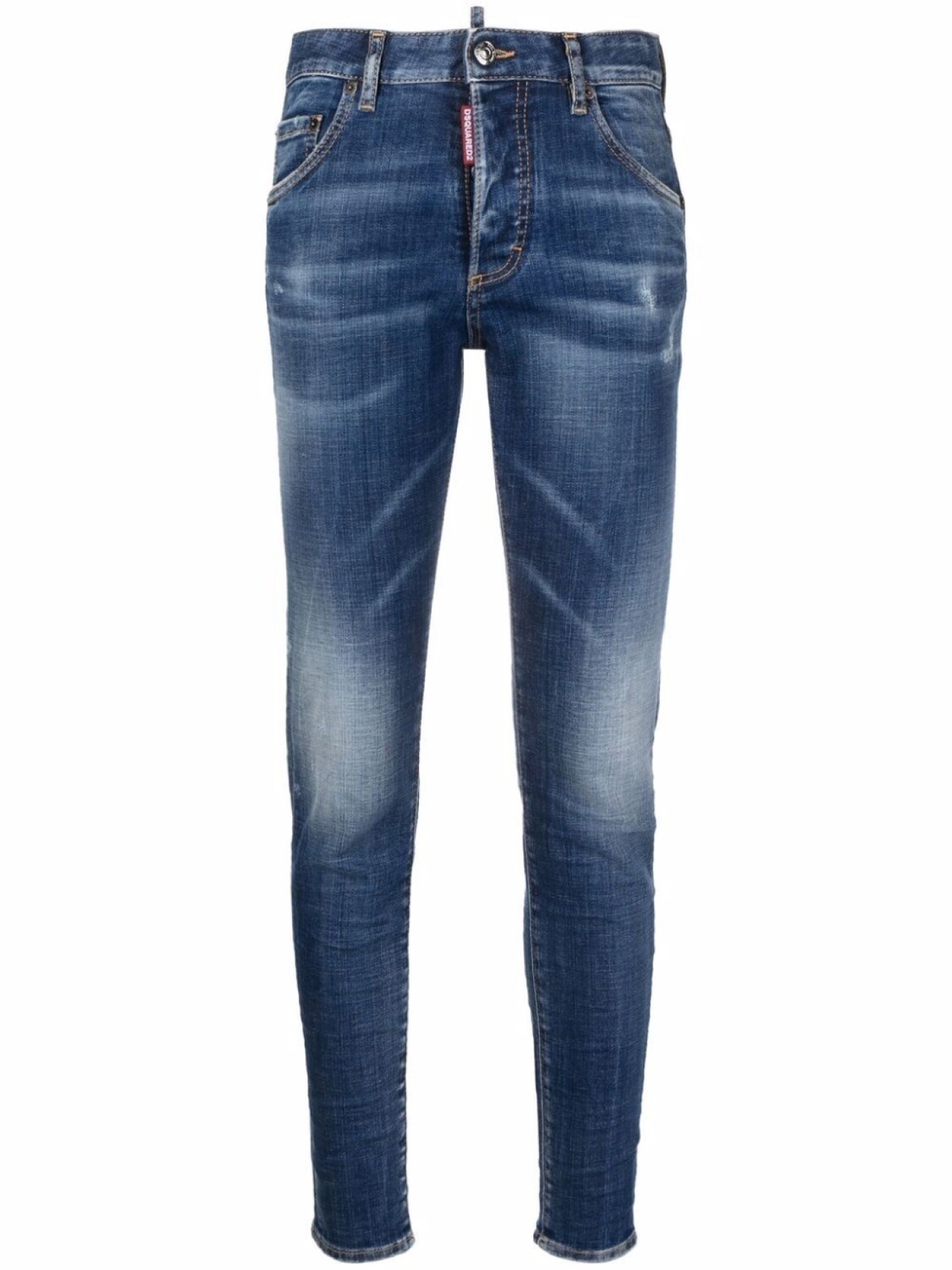 

Dsquared2 джинсы скинни с эффектом потертости, синий