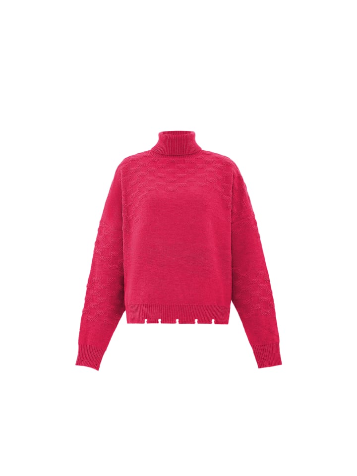 

Faina Женский свитер с высоким воротником, розовый