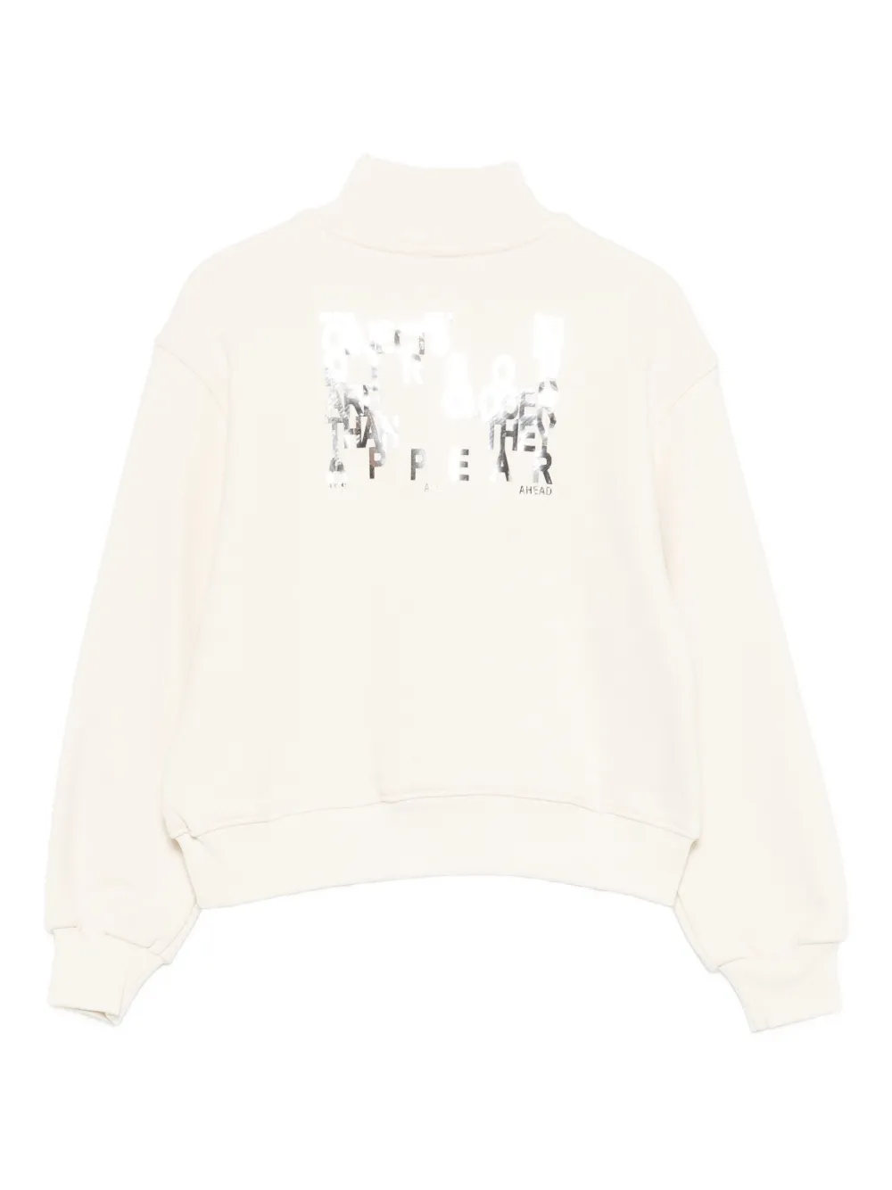 Толстовка с логотипом и воротником-стойкой MSGM Kids, нейтральный — фото 2