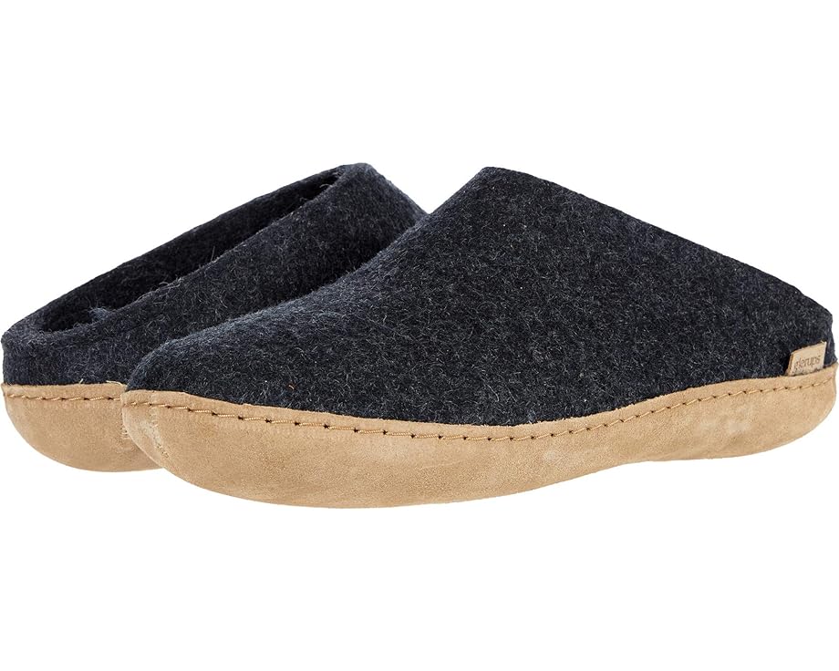 

Тапочки Glerups Wool Slip-On Leather Outsole, цвет Charcoal