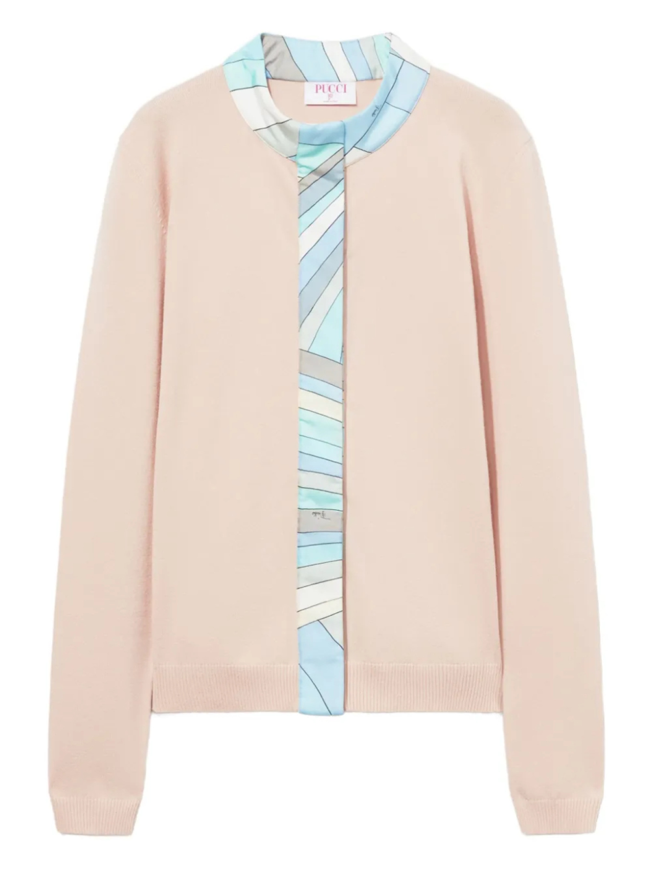 

Кардиган PUCCI с длинными рукавами и контрастной отделкой, нейтральный
