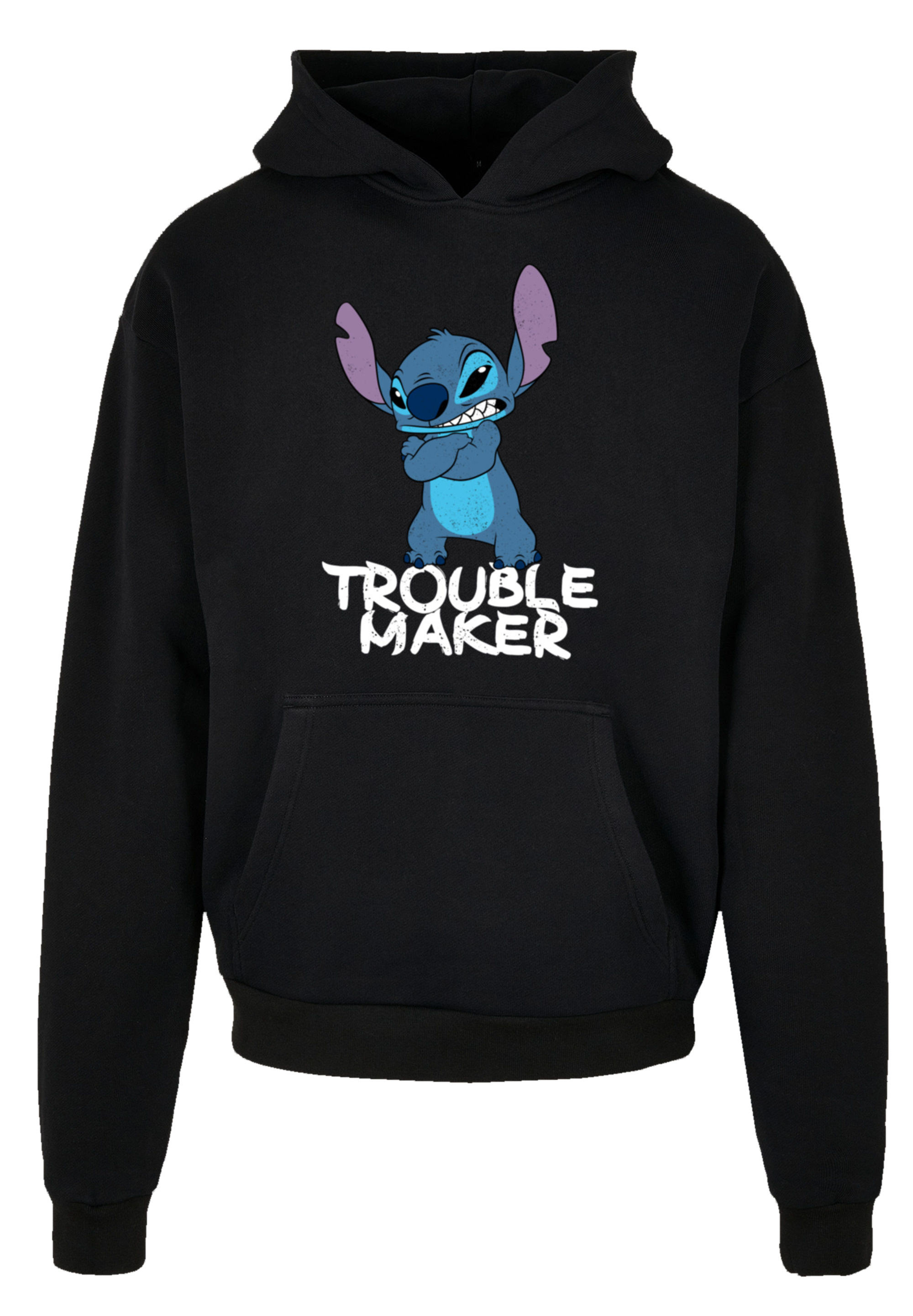 

Пуловер F4NT4STIC Heavy Hoodie Disney Lilo & Stitch Trouble Maker Hooded Sweater, черный