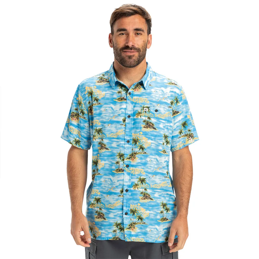 

Рубашка с коротким рукавом Quiksilver Safe Paradise, синий