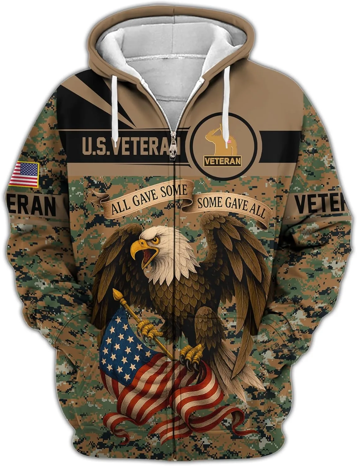 

Толстовка American Eagle с капюшоном и молнией для мужчин, камуфляж Vetadn