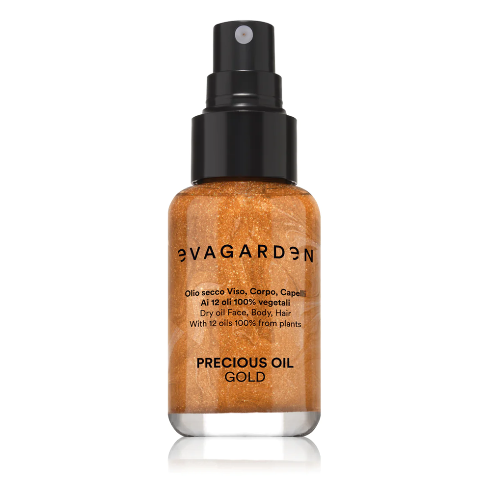 

Универсальное сухое масло для лица, тела и волос precious oil gold Evagarden, 50 мл