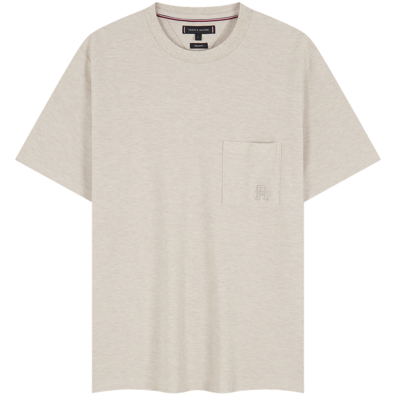 

Tommy Hilfiger Футболка мужская светло-бежевая, Бежевый, Tommy Hilfiger Футболка мужская светло-бежевая