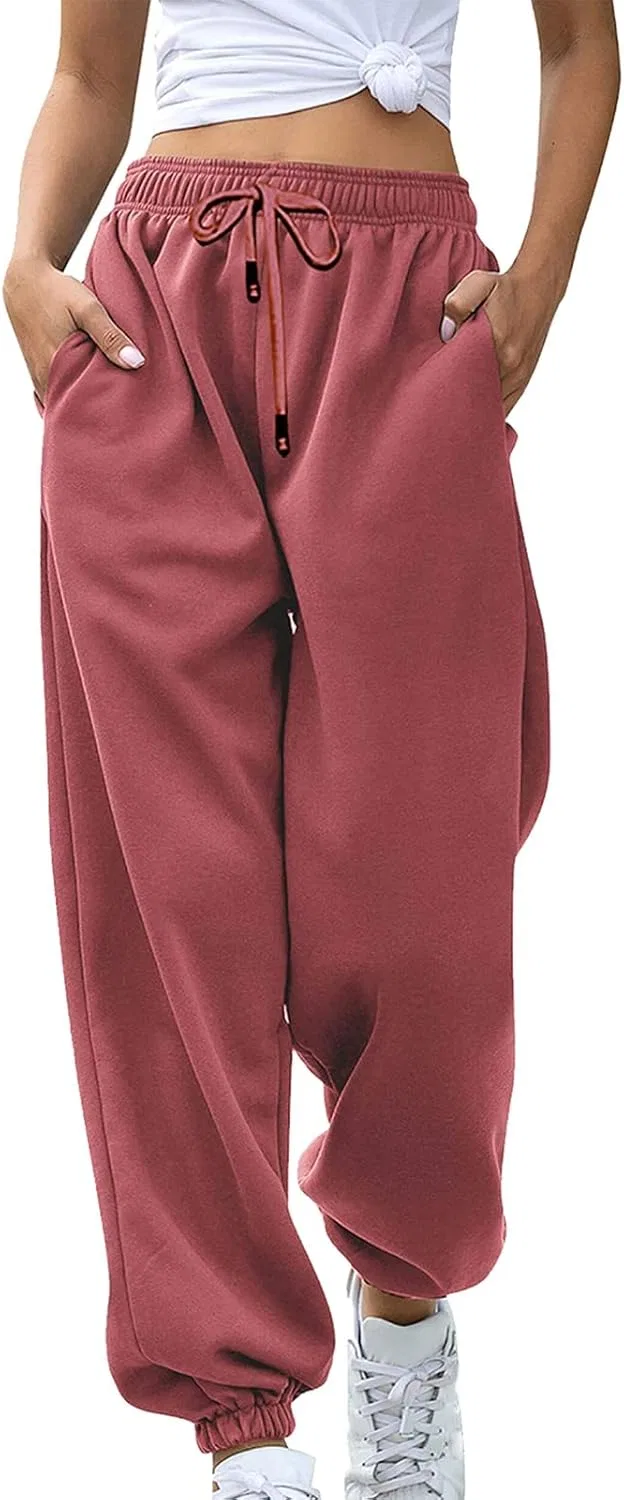 Спортивные штаны, высокие талия, Wine, 2025 Cinch Bottom