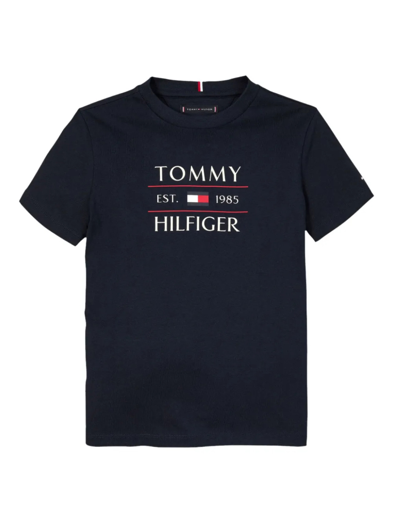

Футболка с круглым вырезом и логотипом Tommy Hilfiger Junior, синий