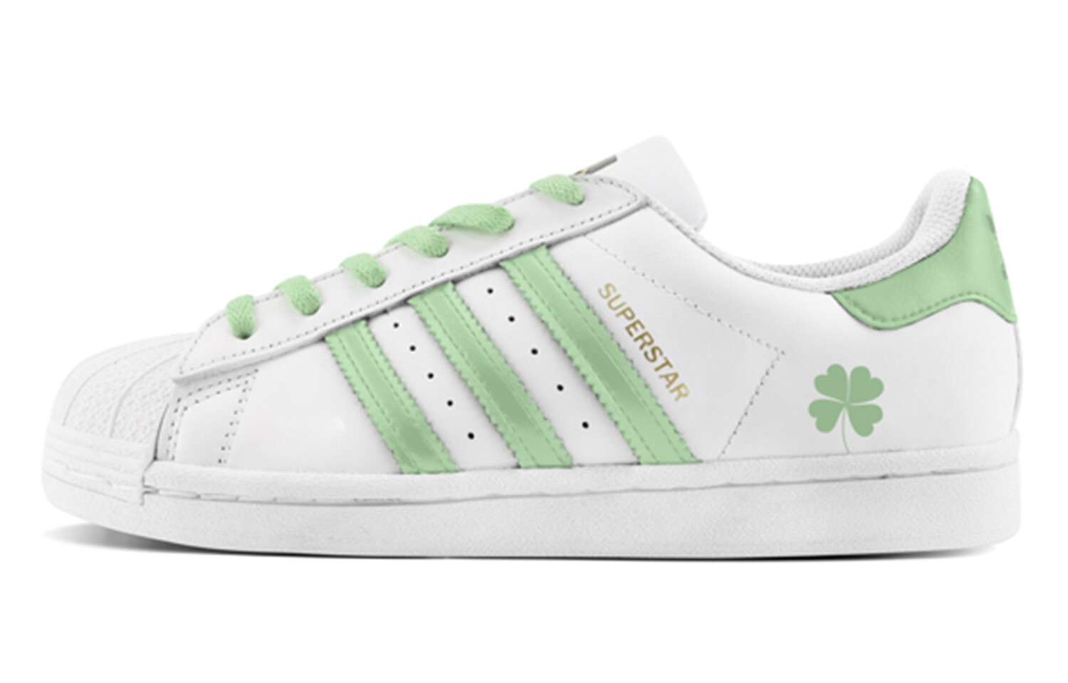 

Кроссовки для скейтбординга Superstar, унисекс, низкие, белый/зеленый Adidas Originals