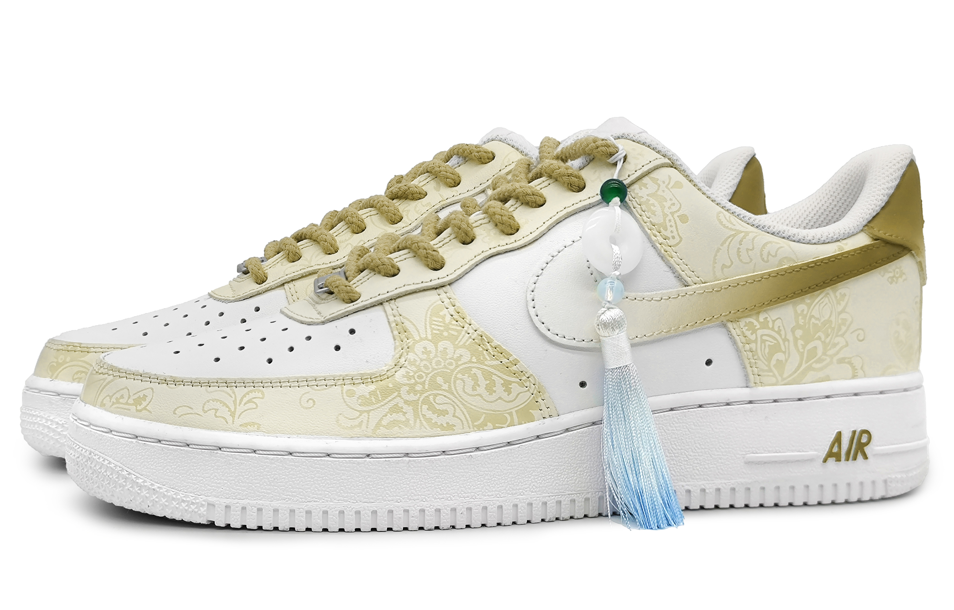 

Кроссовки Nike Air Force 1 Skateboarding Shoes Men Low-top White/yellow, желтый