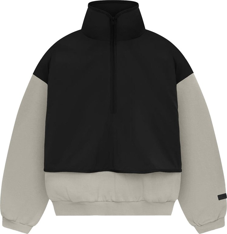 

Свитер Fear of God Essentials Nylon Fleece Mockneck 'Seal/Jet Black', серый