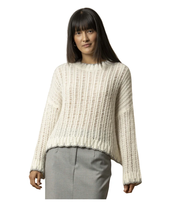 

Вязаный свитер с расклешенными рукавами Kocca, белый