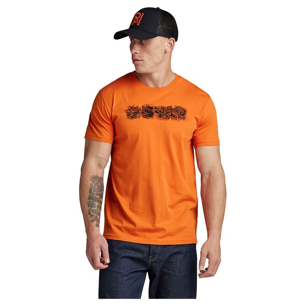 

Футболка с коротким рукавом G-Star Distressed Logo, оранжевый