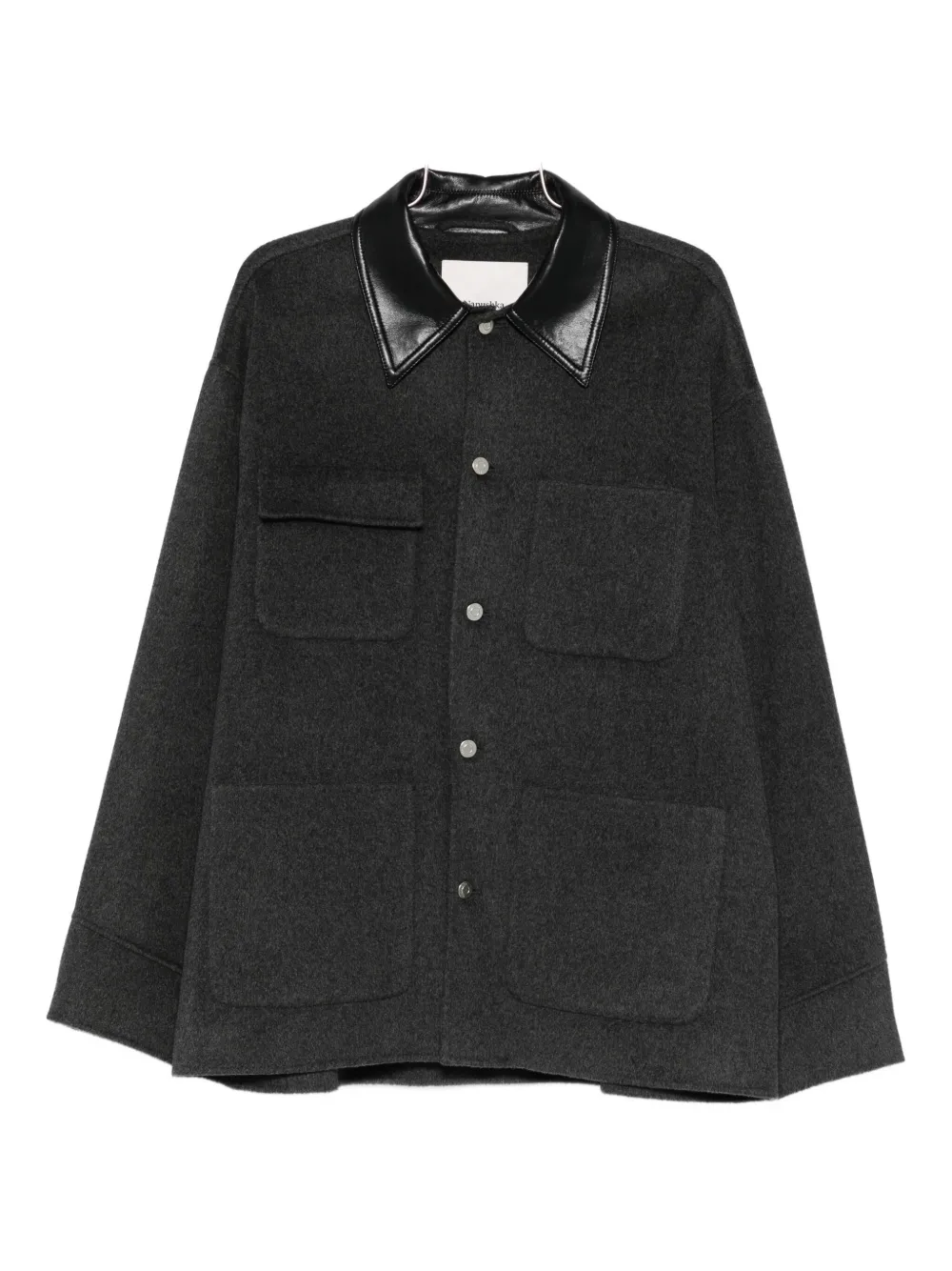 

Рубашка-шерстянка Camilo с накладными карманами Nanushka, серый