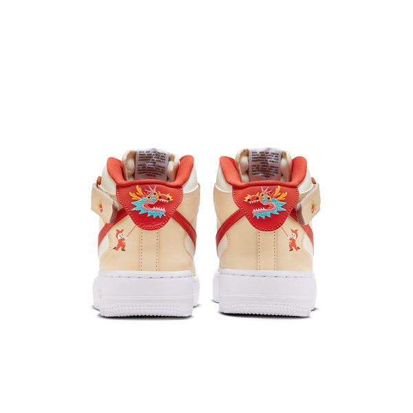 Кроссовки air force 1 mid Nike, бежевый — фото 4