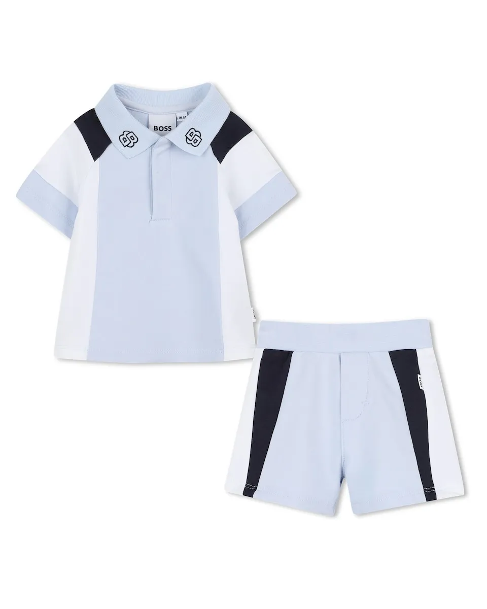 

Детский комплект с коротким рукавом Boss Kidswear, светло-голубой