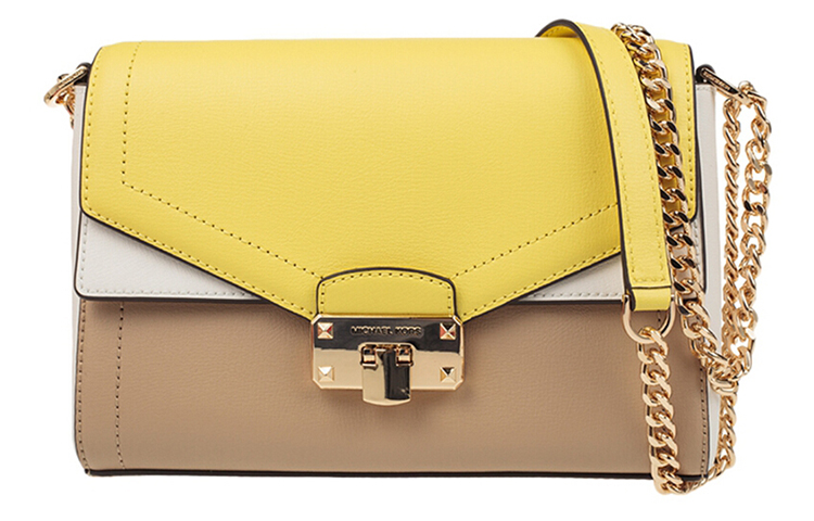 

Кожаная сумка через плечо kinsley из коровьей кожи женская khaki multicolor MICHAEL KORS, Set (Bag+Dust Bag)