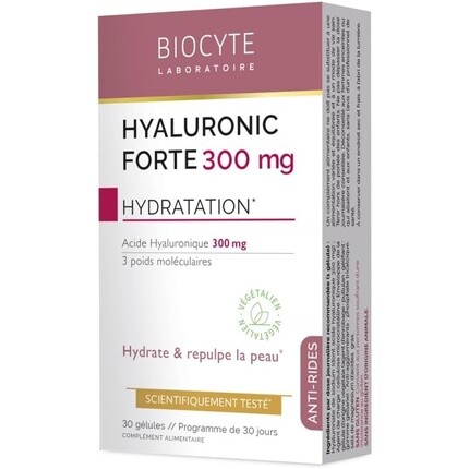 

Biocyte Hyaluronic Forte 300 мг 30 капсул Косметическая добавка для кожи Generic