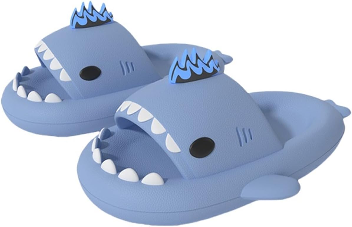

Шлепанцы с акулами, забавные тапочки «Облачная акула» с противоскользящей поверхностью и быстрой сушкой, тапочки «Облачная акула» для мужчин и женщин Generic, синий