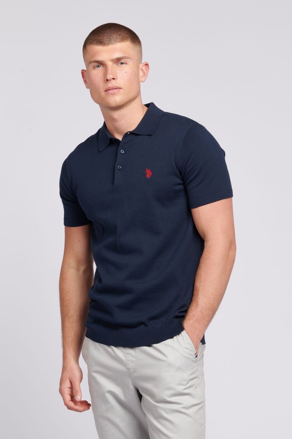 

Мужская трикотажная рубашка-поло обычного кроя U.S. Polo Assn, синий