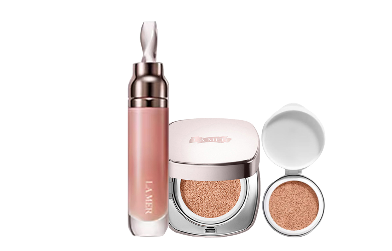 

Набор для макияжа HAILANZHIMI Glow Cushion Foundation Serum & Lip Honey с увлажняющим консилером 7мл+12г+сменный блок 12г LA MER, Three-Piece Set: Air Cushion #01 12g+Air Cushion Refill #01 12g+Lip Serums #Nude 7ml