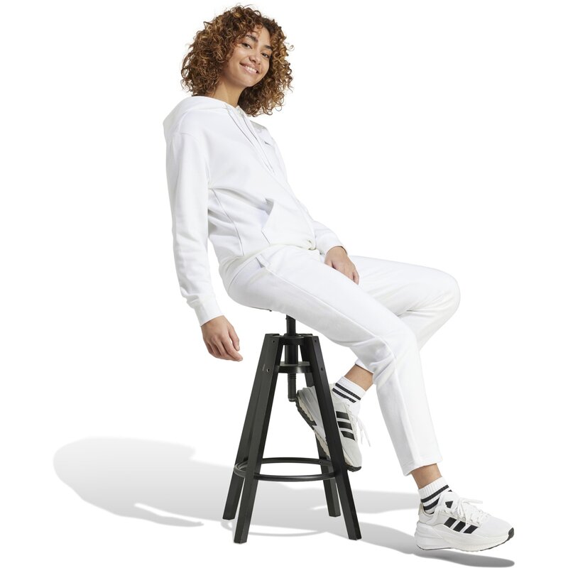 Толстовка с капюшоном, небольшой логотип, уютная и комфортная Adidas, белый — фото 4