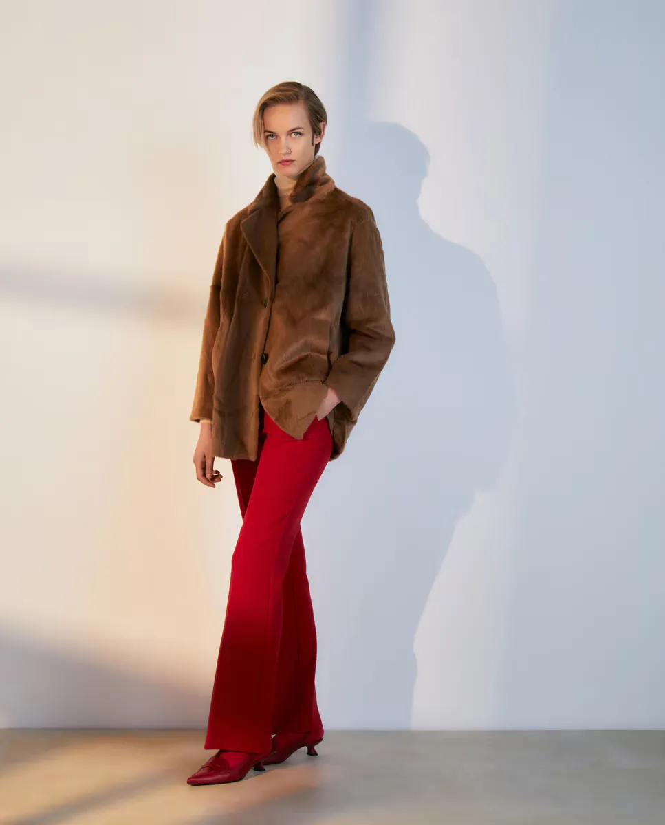 

Короткая женская куртка на меху Woman El Corte Inglés, цвет 730 Camel