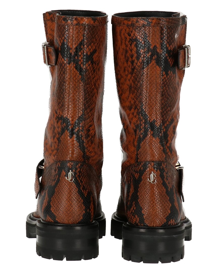 Jimmy Choo Biker II Кожаные ботинки, коричневый — фото 2