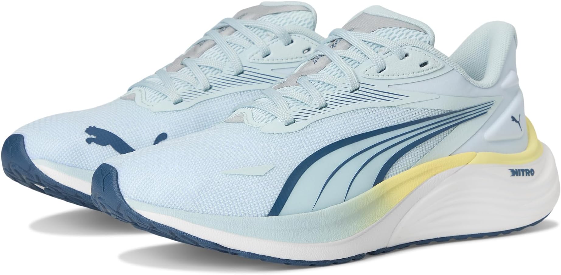 Кроссовки PUMA Women's Electrify Nitro 4 Running Shoes, Sea Glass/Dark Indigo/Gray Echo