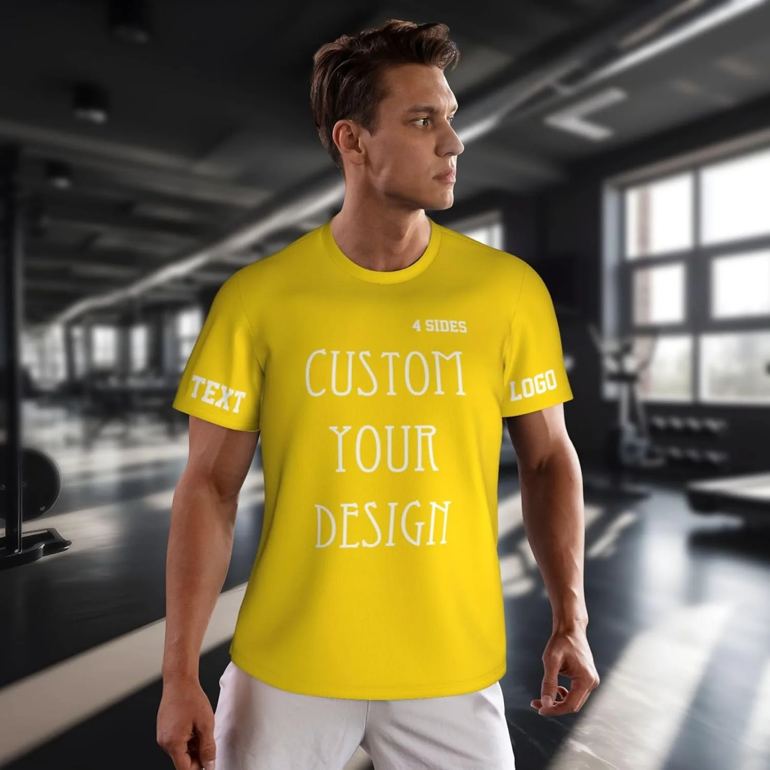 Футболка Custom для мужчин с принтом на все стороны — фото 2