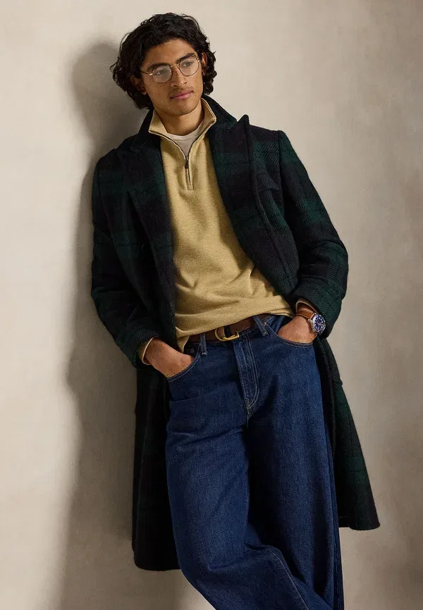 Свитшот с четверть-застежкой-молнией Polo Ralph Lauren Estate Rib, цвет кофе с молоком — фото 4