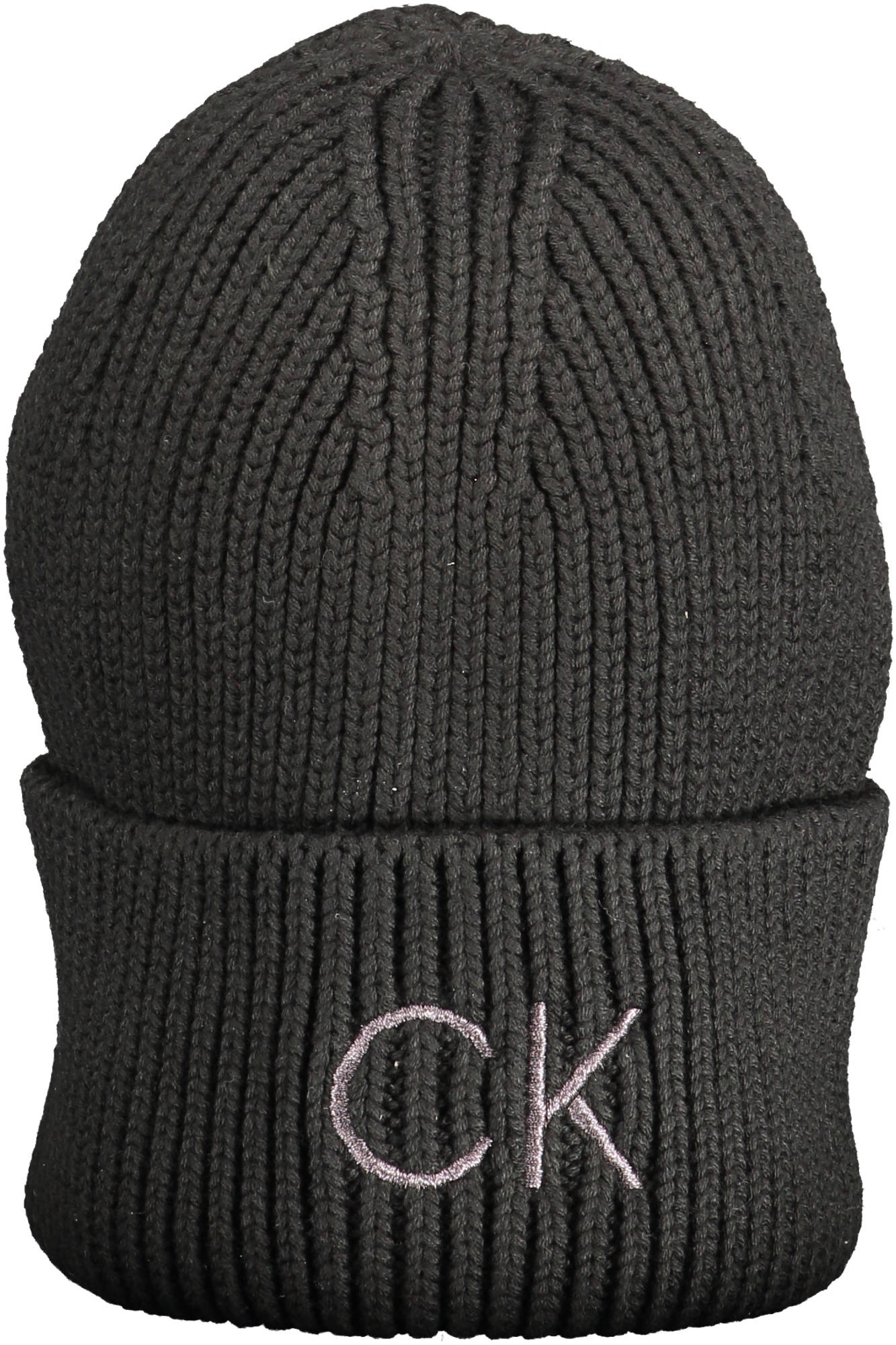 

Женская шапка Calvin Klein вязаная с добавлением хлопка, черный
