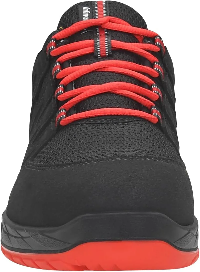 Защитные ботинки ELTEN Maddox Compo Black-Red Low ESD S3S для мужчин и женщин, текстиль, пластиковые носки, легкие, спортивные, черно-красные — фото 4