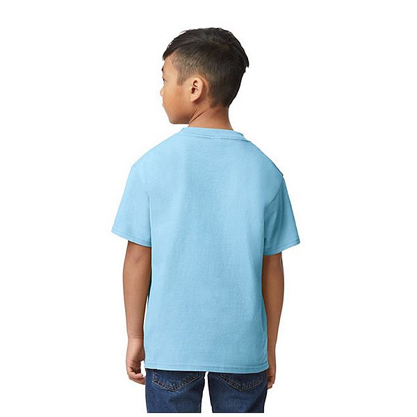 Детская футболка softstyle midweight Gildan, Light Blue — фото 2