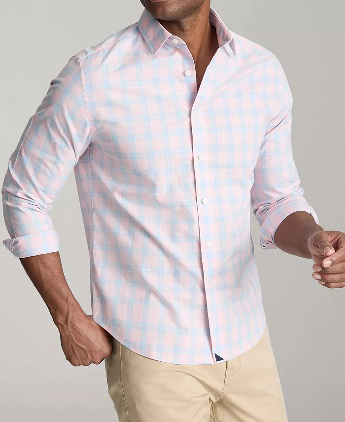 

Мужская рубашка Clark Slim Fit, не требующая глажки UNTUCKit, розовый
