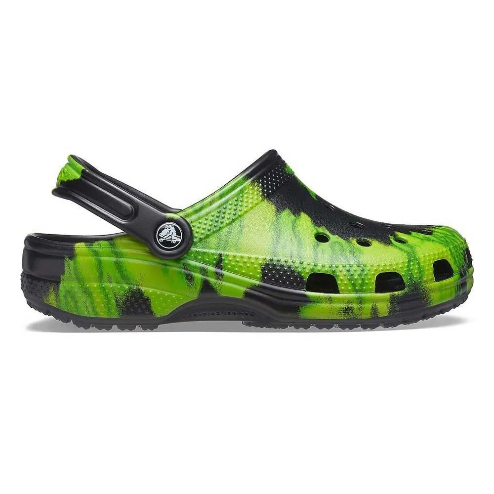 

Сабо Crocs Classic Tie Dye Graphic, зеленый
