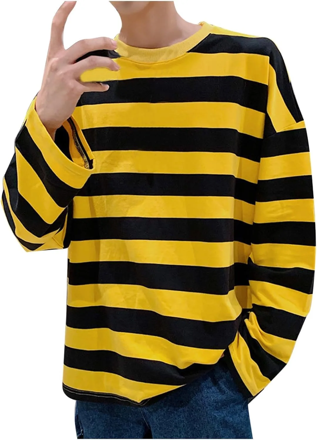 

Футболка для отдыха Big and Tall, мягкая, полосатая, Loose