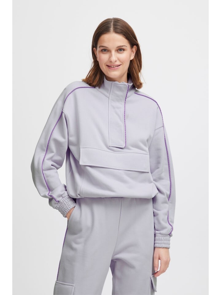 

Пуловер TheJoggConcept. Troyer JCSAKI COLLAR SWEATSHIRT- 22800440, фиолетовый