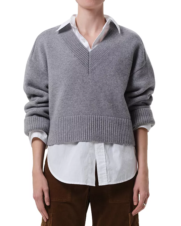 

Свитер с V-образным вырезом и пазлом Gazette Citizens Of Humanity, серый