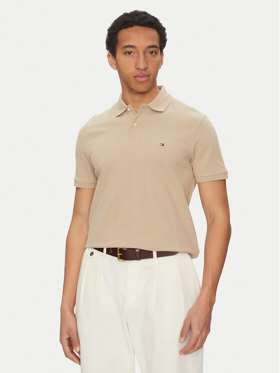 

Рубашка поло стандартный крой Vertical MW0MW38951 Tommy Hilfiger, бежевый