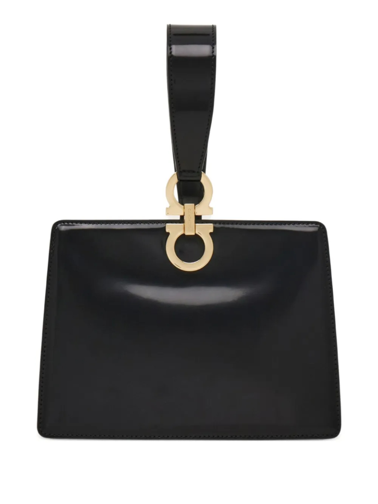 

Геометрическая кожаная сумка Ferragamo, черный