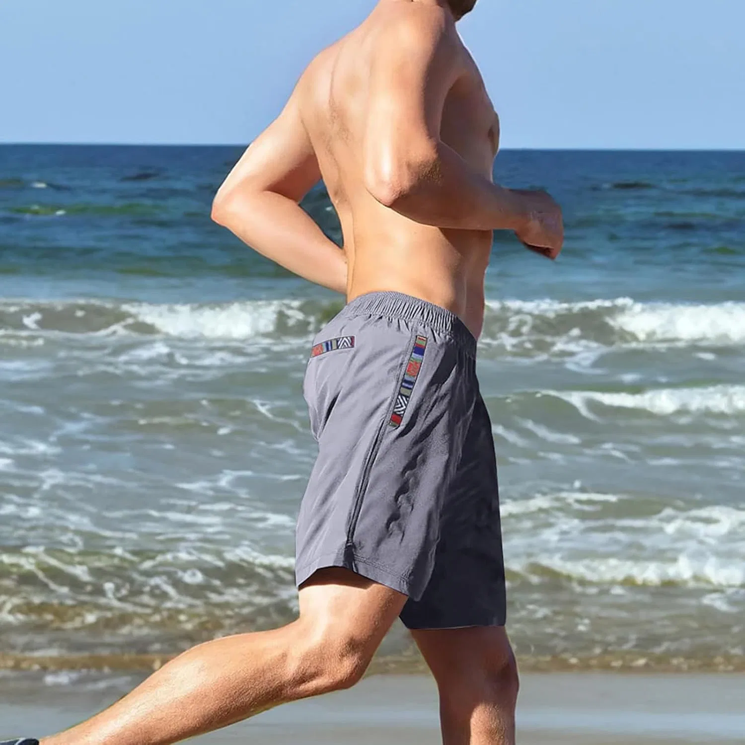 Мужские шорты Active Running Shorts с карманами, легкие, серые — фото 4
