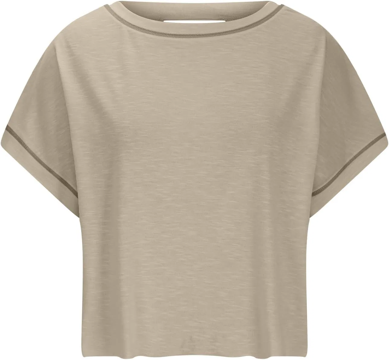 Женская футболка Athletic Crop Top, biqikav, A#01khaki — фото 4