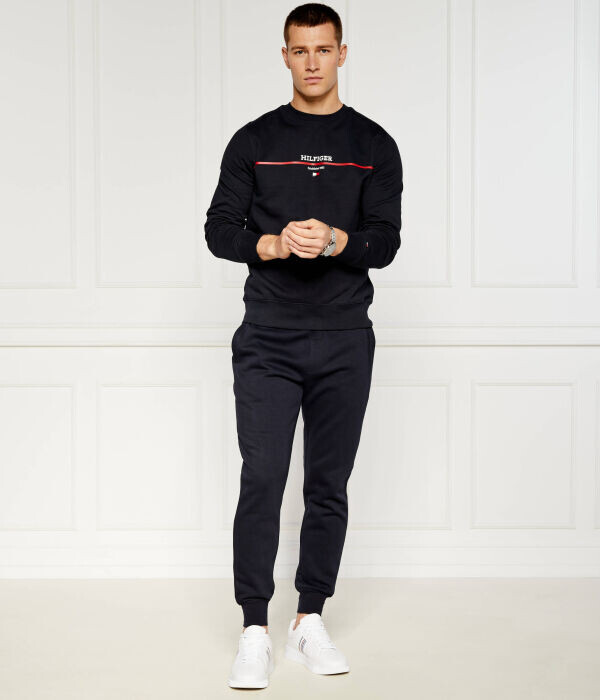 Толстовка Tommy Hilfiger синяя с логотипом — фото 2