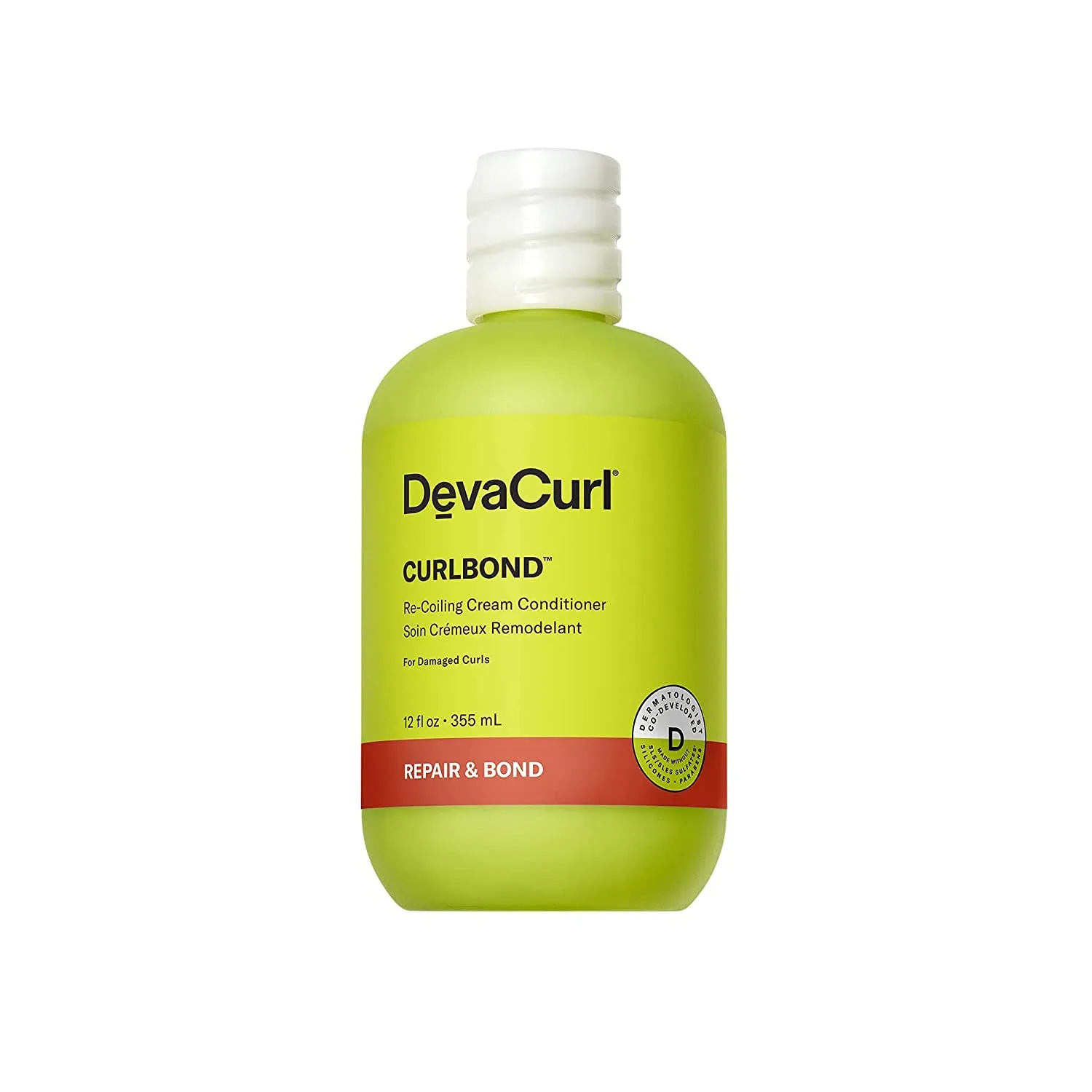 Крем-кондиционер DevaCurl CurlBond Re-Coiling | Восстанавливает поврежденные связи | Укрепляет | Запечатывает секущиеся кончики | Сохраняет цвет до 30 применений