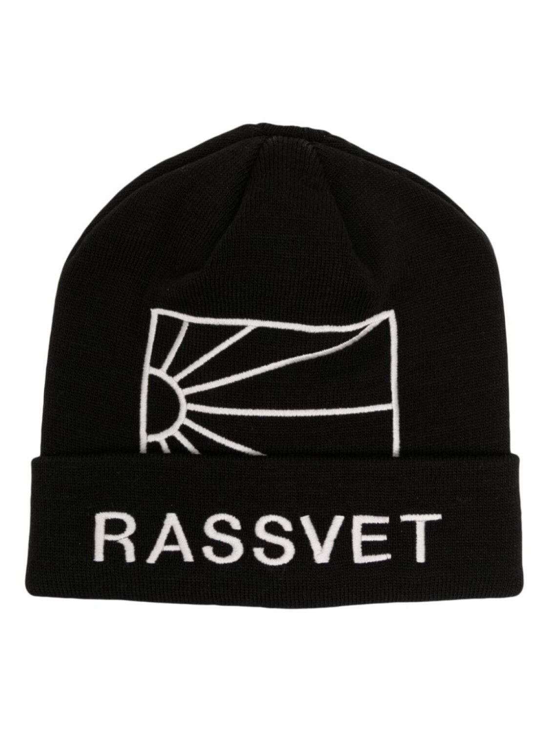 

RASSVET шапка бини с вышитым логотипом, черный